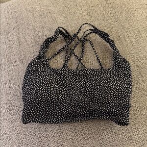 Buff Bunny Revolution Black and White Polka Dot Sports Bra